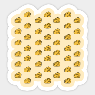 Cheese Lover's Cheese Pattern Sticker